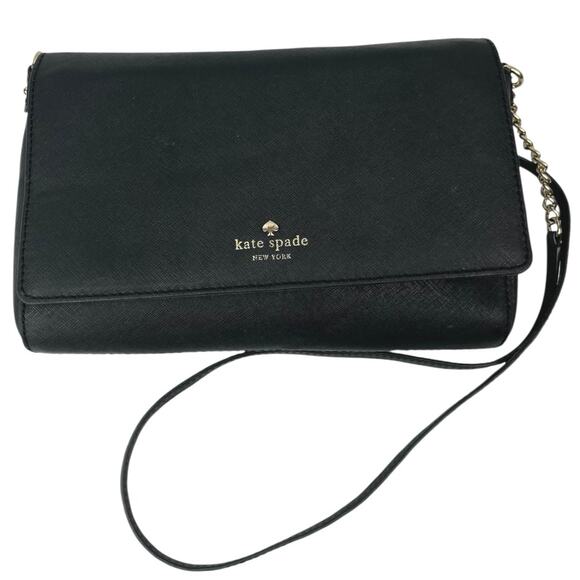 kate spade Handbags - Kate Spade Charlotte Street Alek Black Leather Chain Strap Crossbody Purse Bag